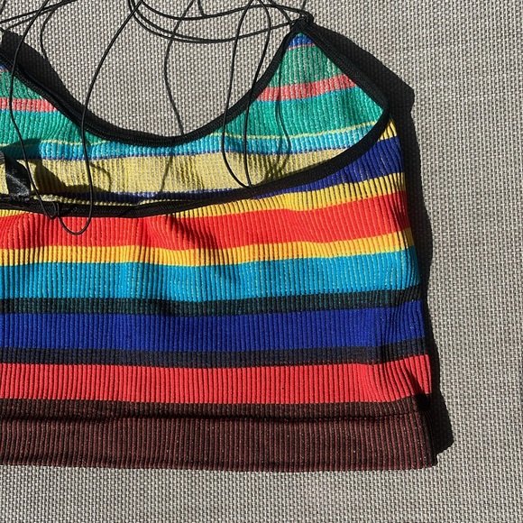 Urban Outfitters Out From Under Seamless Ribbed Multi Colour Crop Top - Picture 4 of 5